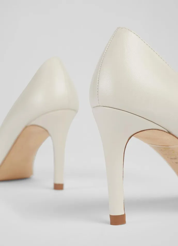 LKBennett Court Shoes Women Floret Nude 1 Leather Pointed Toe Courts