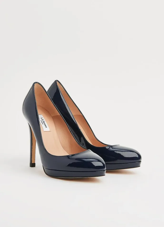 LKBennett Court Shoes Women Sledge Navy Patent Platform Courts LKBennett Court Shoes Women Sledge Navy Patent Platform Courts