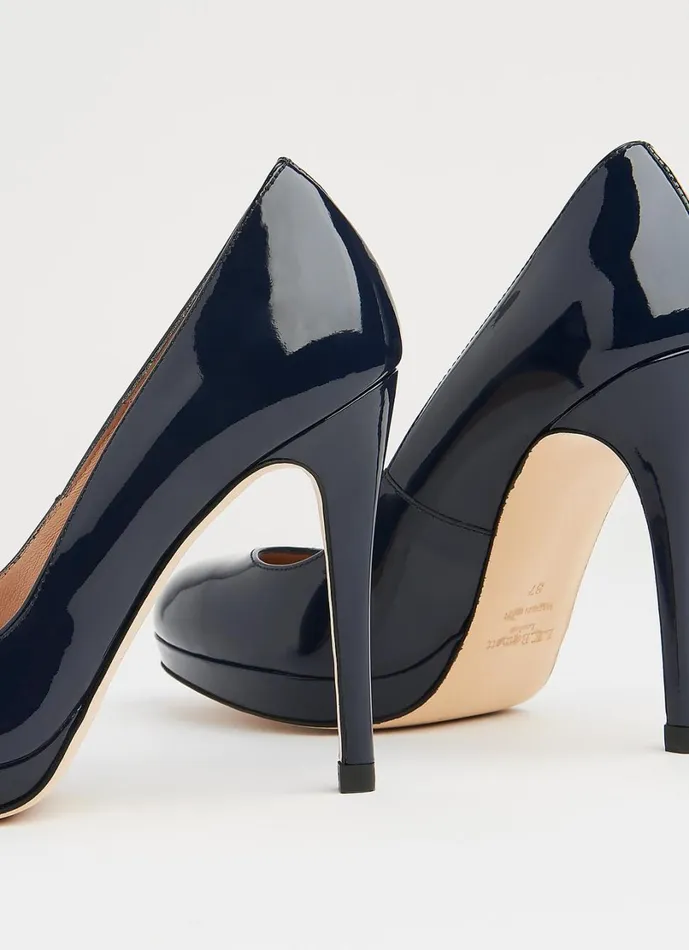 LKBennett Court Shoes Women Sledge Navy Patent Platform Courts LKBennett Court Shoes Women Sledge Navy Patent Platform Courts