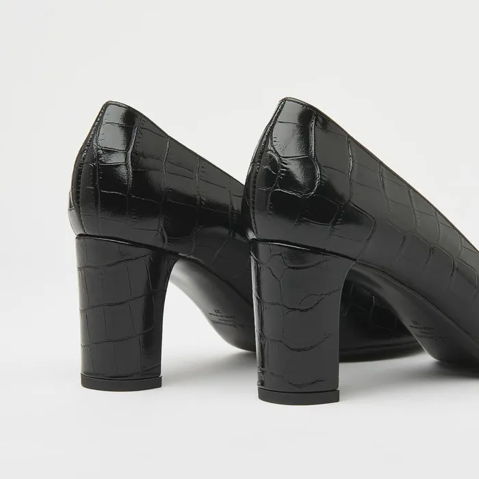 LKBennett Court Shoes Women Winola Black Croc Effect Courts LKBennett Court Shoes Women Winola Black Croc Effect Courts