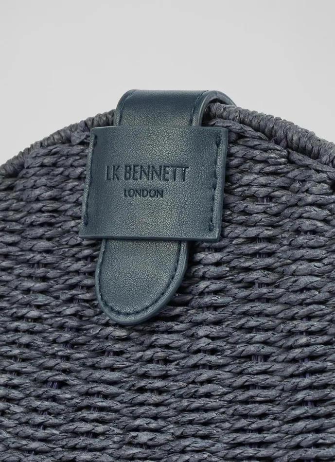 LKBennett CrossBody Bags Women Lorena Navy Wicker Shoulder Bag LKBennett CrossBody Bags Women Lorena Navy Wicker Shoulder Bag