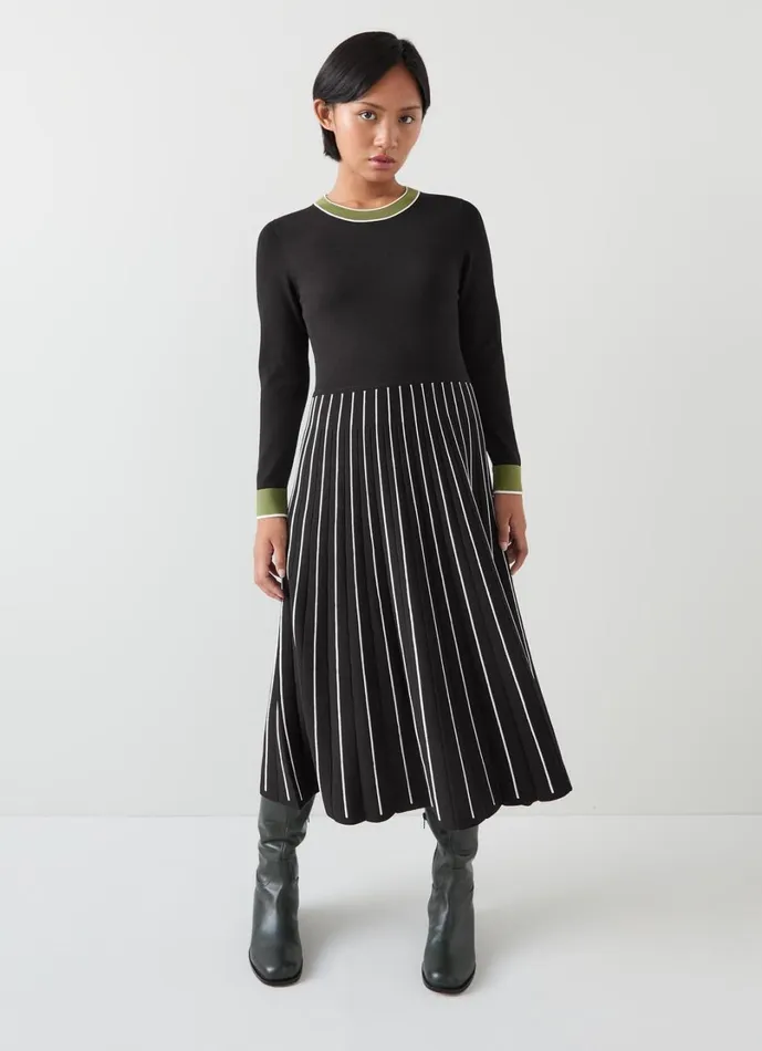 LKBennett Dresses Women Fara Petite Black Knitted Dress