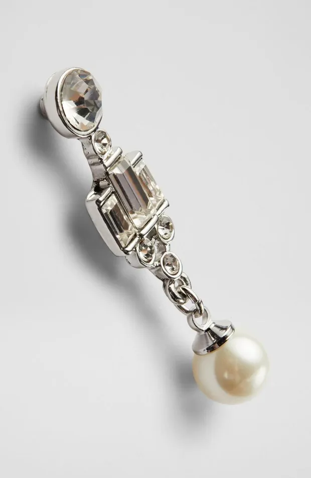 LKBennett Jewellery Women Kiara Crystal And Pearl Art DecoStyle Earrings