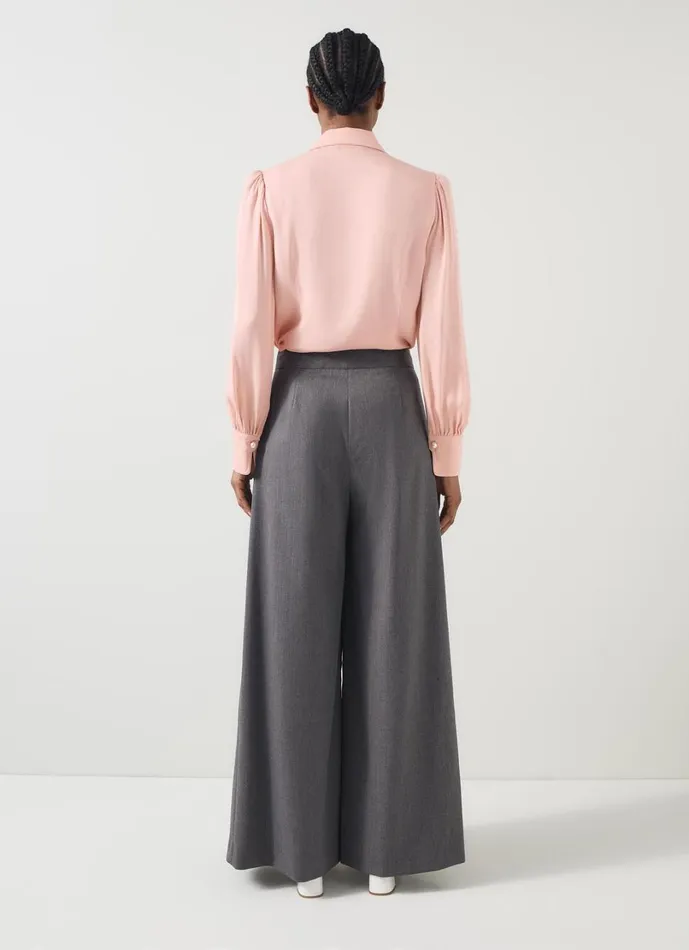 LKBennett Tops Women Sonya Pink Crepe Blouse