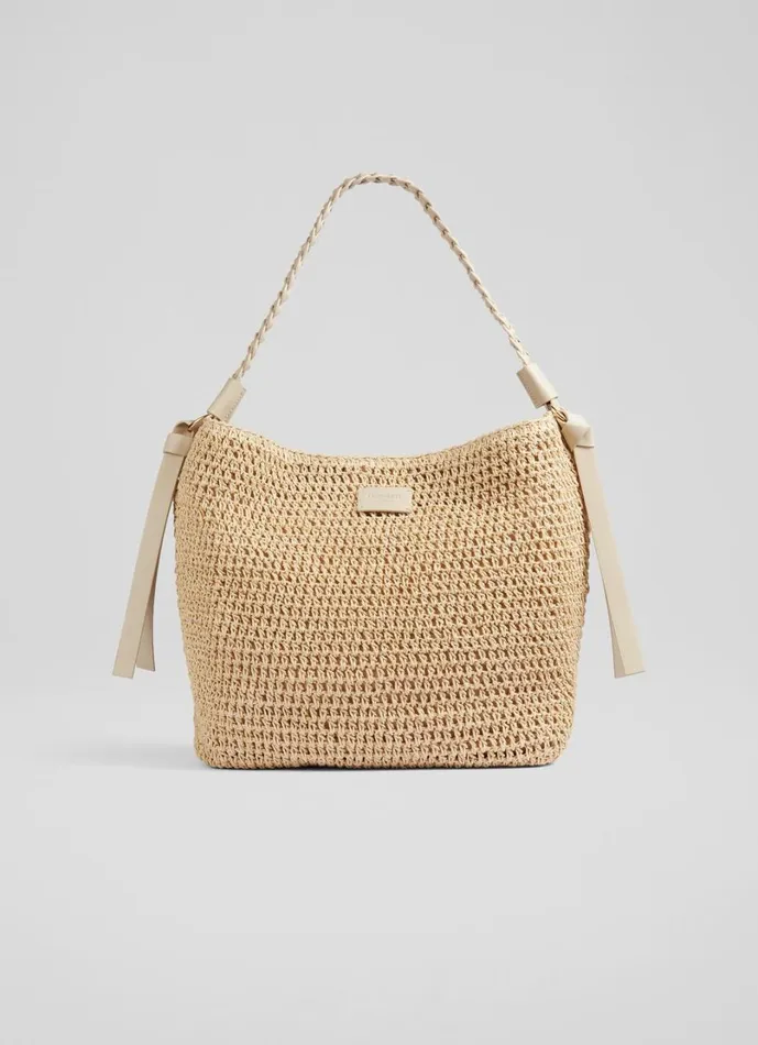 LKBennett Tote Bags Women Isabella Natural Raffia Bag
