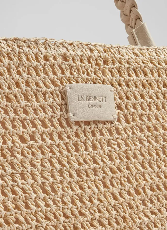 LKBennett Tote Bags Women Isabella Natural Raffia Bag LKBennett Tote Bags Women Isabella Natural Raffia Bag