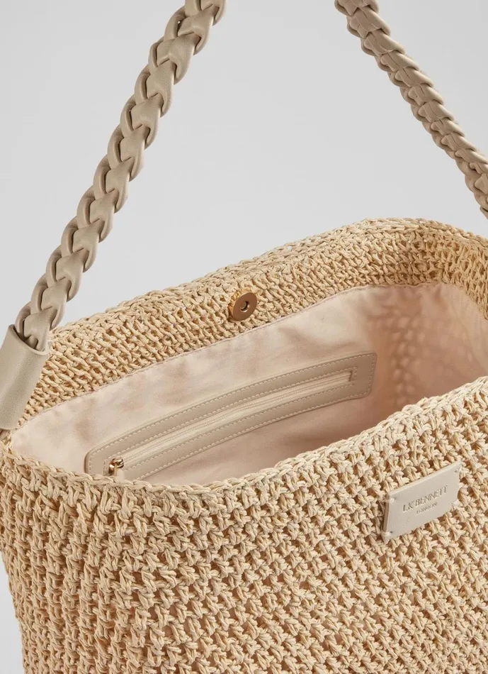 LKBennett Tote Bags Women Isabella Natural Raffia Bag LKBennett Tote Bags Women Isabella Natural Raffia Bag