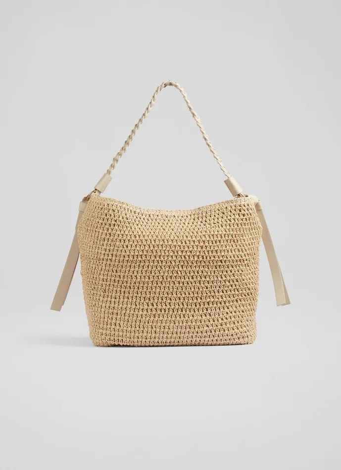 LKBennett Tote Bags Women Isabella Natural Raffia Bag LKBennett Tote Bags Women Isabella Natural Raffia Bag
