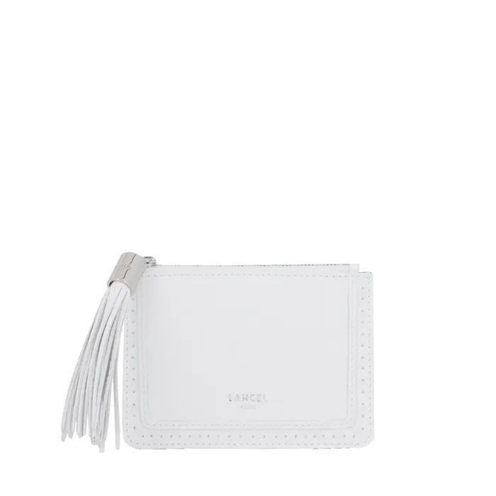 L Zip Cardholder Optic White Women Lancel Card Holder