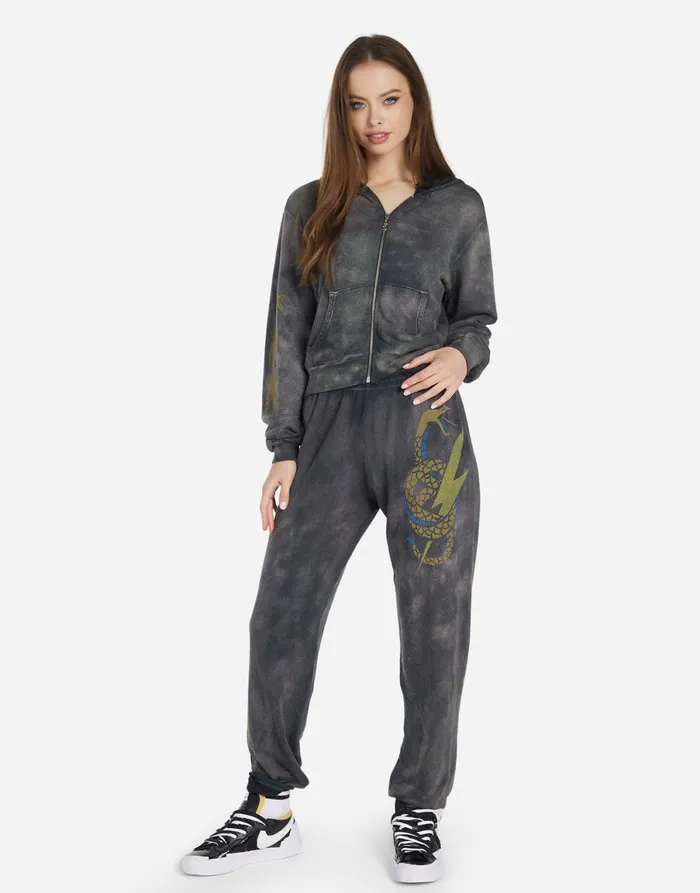 Lachelle Lightning Snake Sunfade Onyx Women039s Lauren Moshi Hoodies