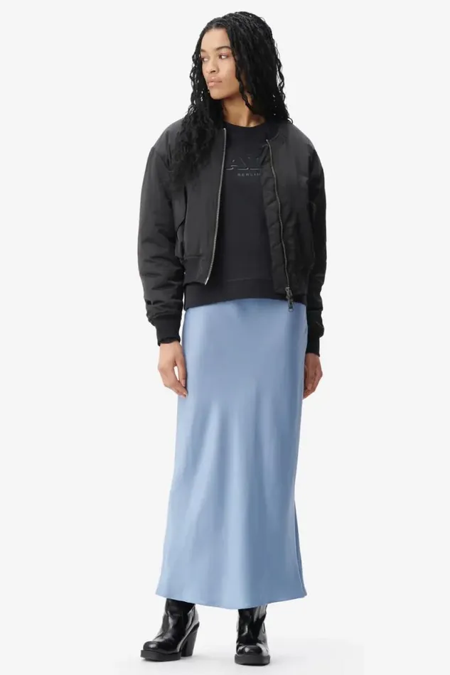 Lala Berlin Pants and Skirts Skirt Sasai Viscose Mix Faded Denim 8211 Women