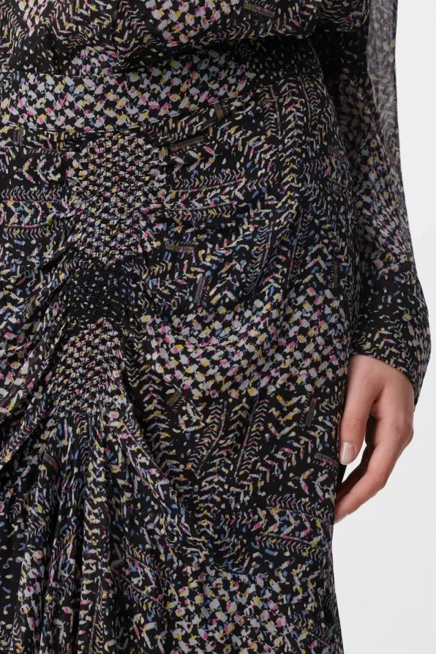 Lala Berlin Pants and Skirts Skirt Suna Viscose Heritage Star Black 8211 Women