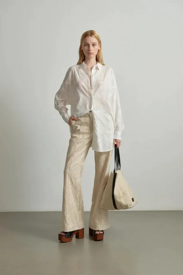 Lala Berlin Shirts and Blouses Blouse Bam Cotton Embroidery White 8211 Women