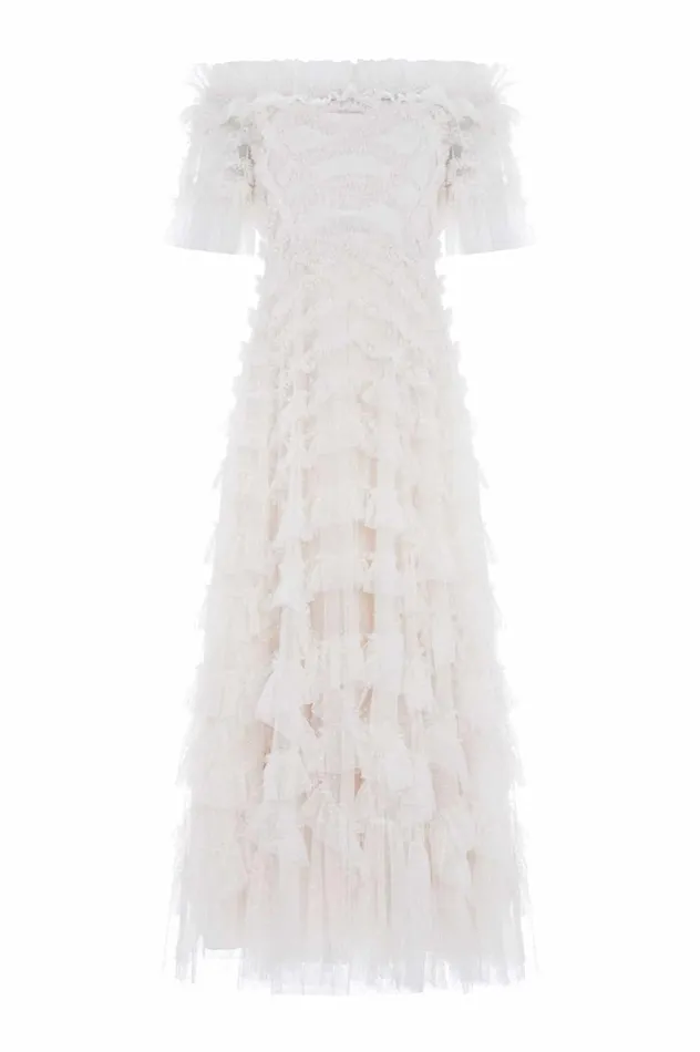 Lana OffShoulder Gown Champagne Women Needle and Thread Dresses