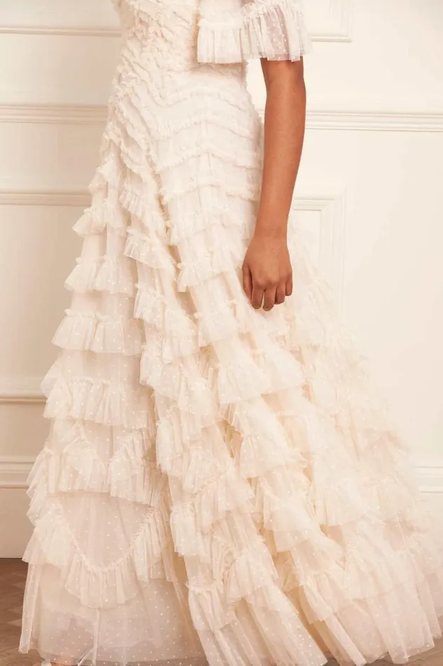 Lana OffShoulder Gown Champagne Women Needle and Thread Dresses