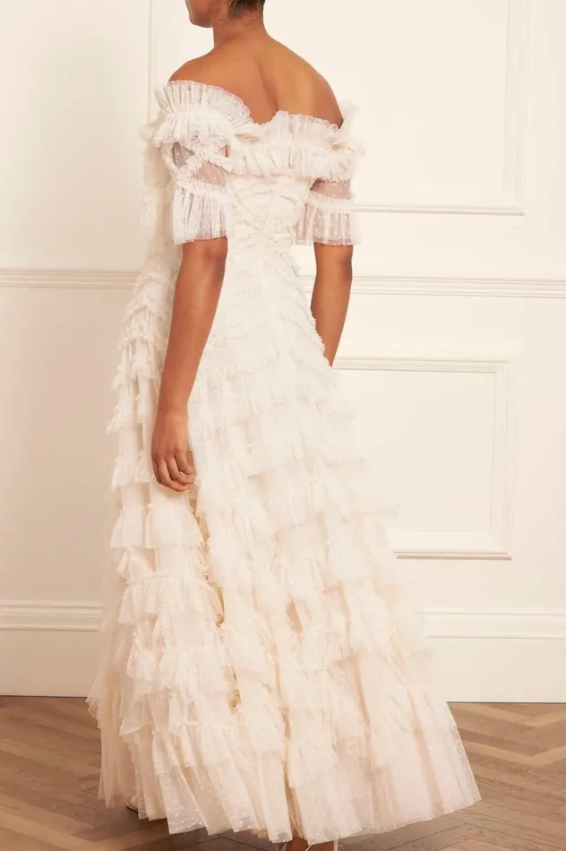 Lana OffShoulder Gown Champagne Women Needle and Thread Dresses