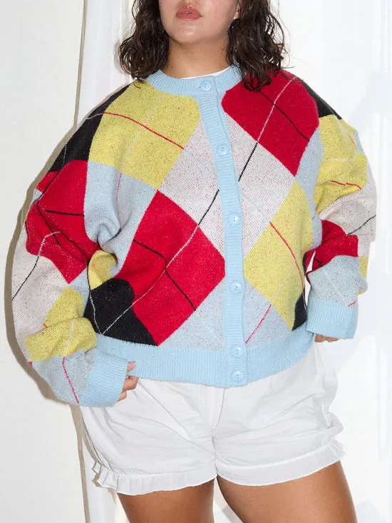 Lauda Cardi Cirque Argyle Tops Lisa Says Gah Women