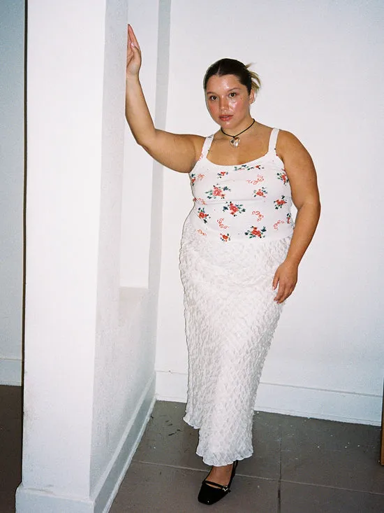Lauren Maxi Skirt Vanilla Ruffle Bottoms Lisa Says Gah Women