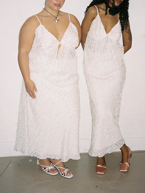 Lauren Maxi Skirt Vanilla Ruffle Bottoms Lisa Says Gah Women