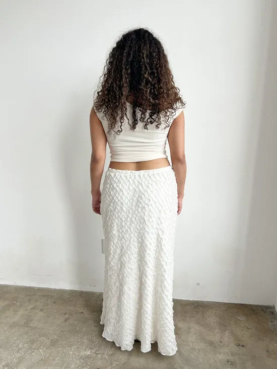 Lauren Maxi Skirt Vanilla Ruffle Bottoms Lisa Says Gah Women
