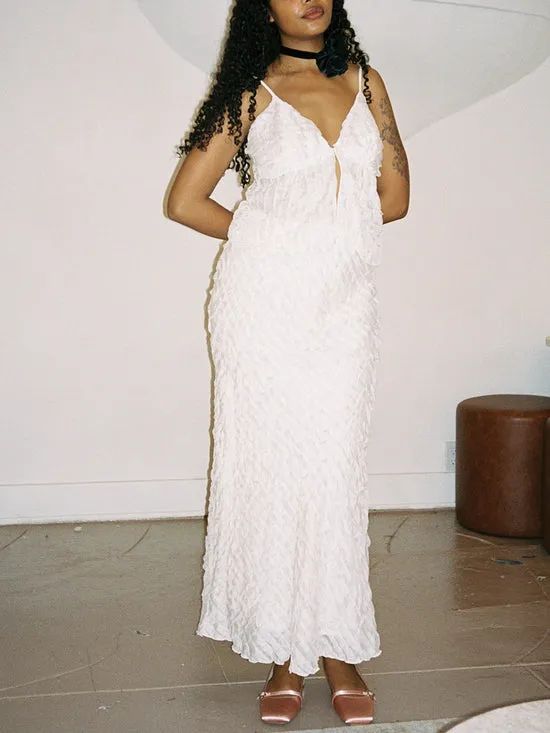 Lauren Maxi Skirt Vanilla Ruffle Bottoms Lisa Says Gah Women