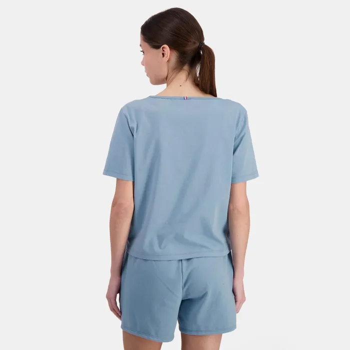 Le Coq Sportif Essentiels Tshirt Femme Faded Denim Women Tshirts Polos Shirts And Tops