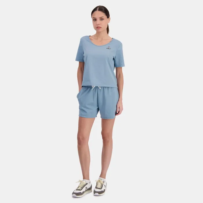 Le Coq Sportif Essentiels Tshirt Femme Faded Denim Women Tshirts Polos Shirts And Tops