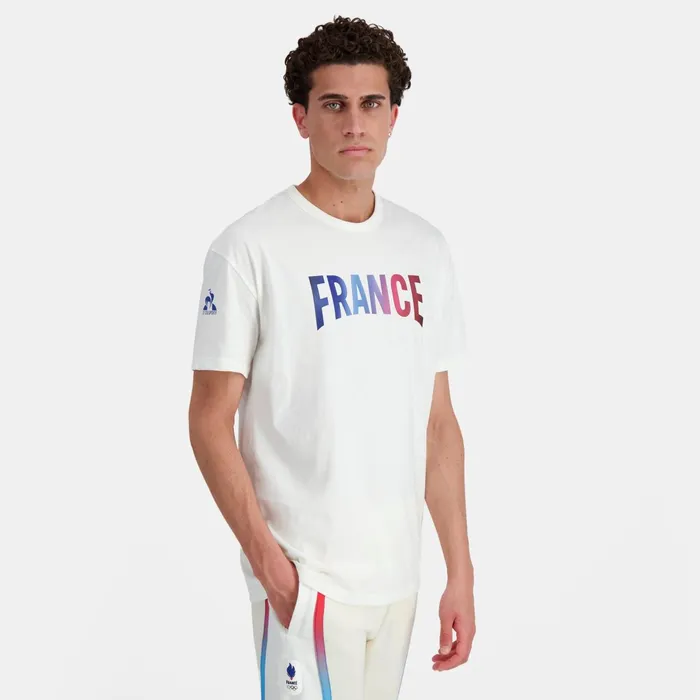 Le Coq Sportif France039s Olympic Team TShirt Marshmallow Men Tshirts And Tops
