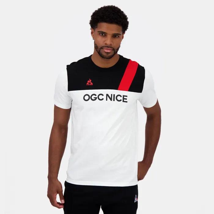 Le Coq Sportif OGC Nice TShirt New Optical White Men Tshirts And Tops
