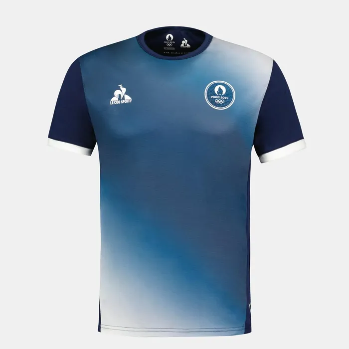 Le Coq Sportif Paris 2024 TShirt Bleu Nuitmarshmallow Men Tshirts And Tops