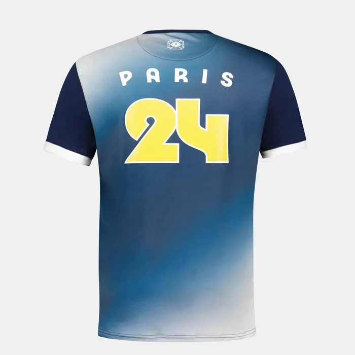Le Coq Sportif Paris 2024 TShirt Bleu Nuitmarshmallow Men Tshirts And Tops