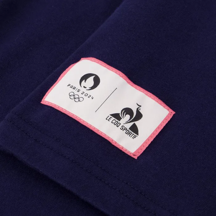 Le Coq Sportif Paris 2024 TShirt Bleu Nuitmarshmallow Men Tshirts And Tops
