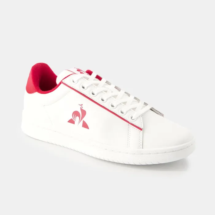 Le Coq Sportif Shoes LCS COURT CLEAN W Optical Whitecerise Women Trainers And Sneakers