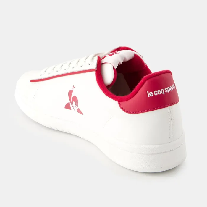 Le Coq Sportif Shoes LCS COURT CLEAN W Optical Whitecerise Women Trainers And Sneakers