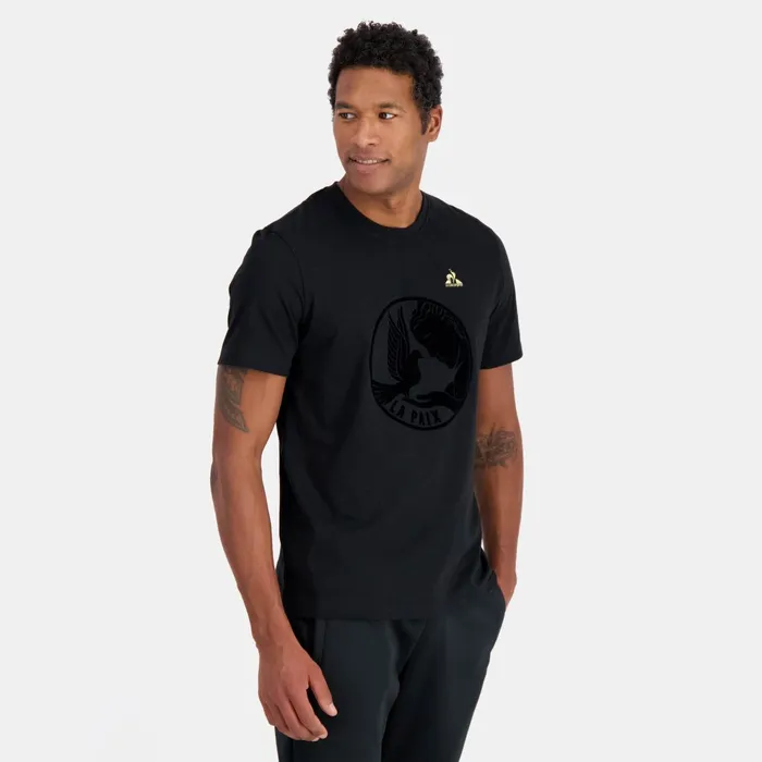 Le Coq Sportif Tshirt Motif La Paix Homme Black Men Tshirts And Tops