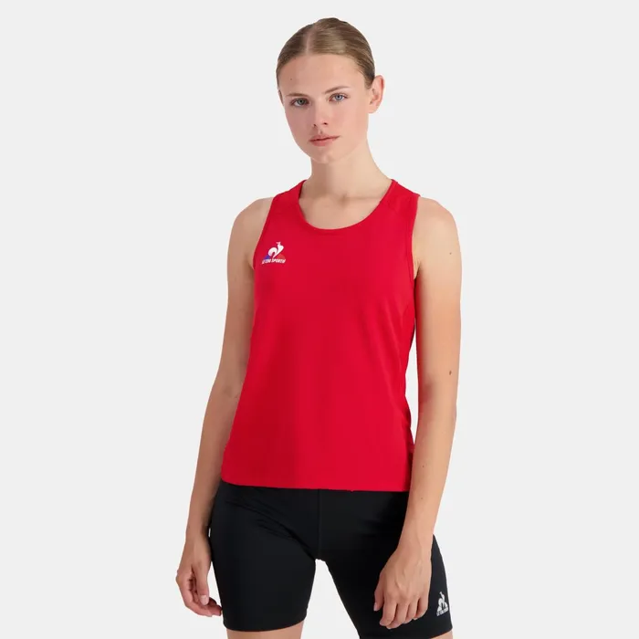 Le Coq Sportif Tennis Tank Top Pur Rouge Women Tshirts Polos Shirts And Tops