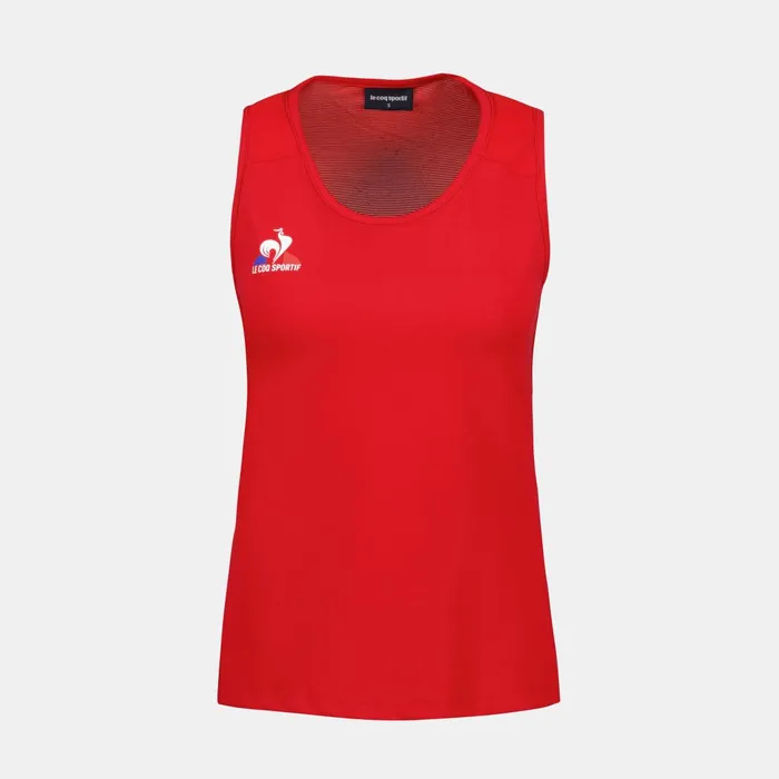 Le Coq Sportif Tennis Tank Top Pur Rouge Women Tshirts Polos Shirts And Tops