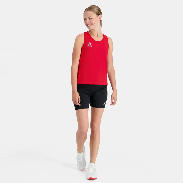 Le Coq Sportif Tennis Tank Top Pur Rouge Women Tshirts Polos Shirts And Tops