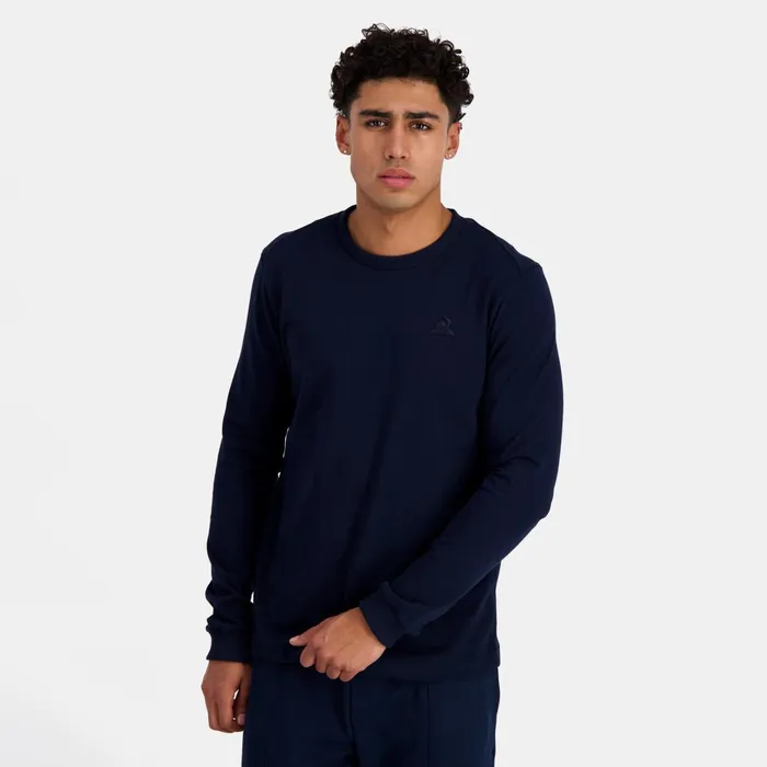 Le Coq Sportif Ton Sur Ton LongSleeve TShirt Dark Velvet Men Tshirts And Tops