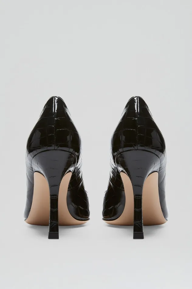 LEATHER EMBOSSED PUMP 95 BLACK Women Shoes Scanlan Theodore