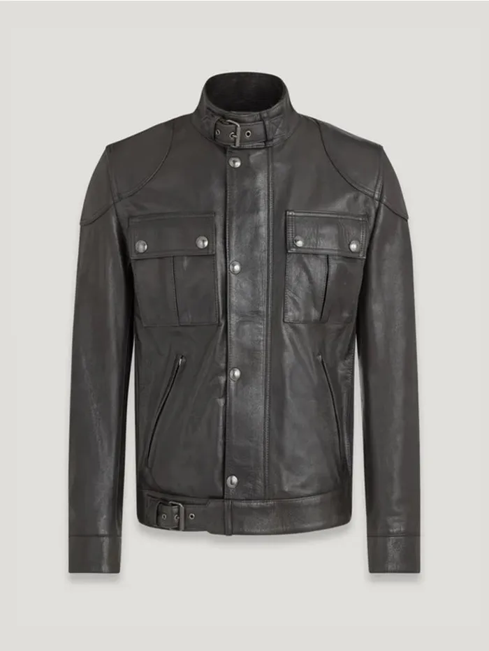 Leather Jackets Men Belstaff Gangster Jacket Black