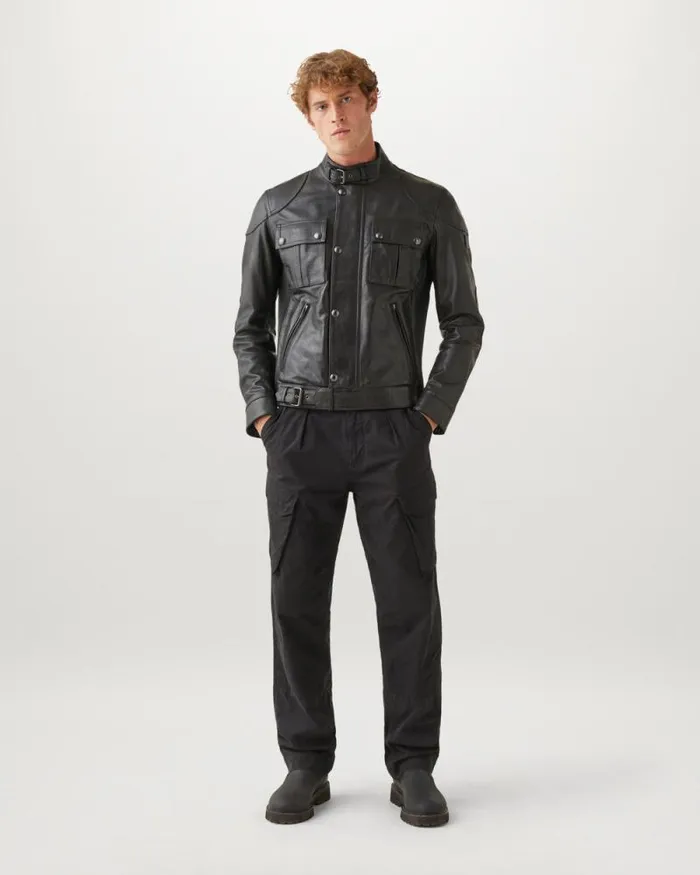 Leather Jackets Men Belstaff Gangster Jacket Black