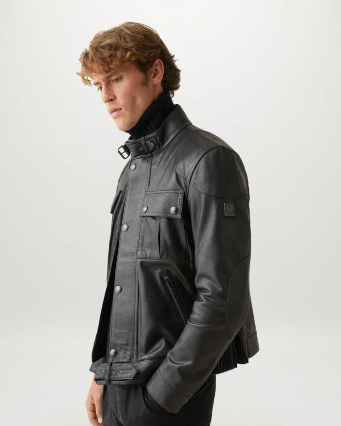 Leather Jackets Men Belstaff Gangster Jacket Black