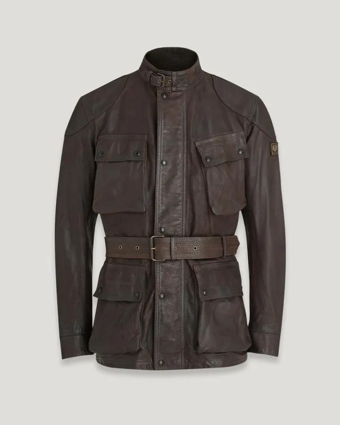 Leather Jackets Men Belstaff Legacy Trialmaster Panther Jacket Antique Brown