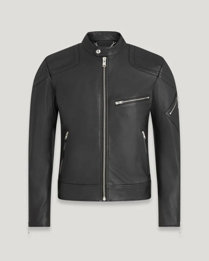 Leather Jackets Men Belstaff T Racer Jacket Black
