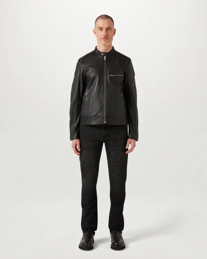 Leather Jackets Men Belstaff T Racer Jacket Black Leather Jackets Men Belstaff T Racer Jacket Black