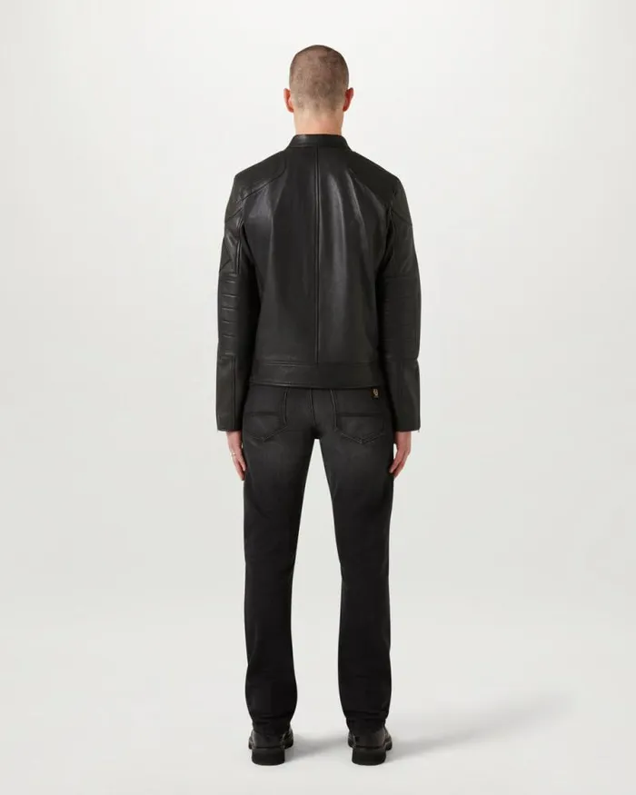 Leather Jackets Men Belstaff T Racer Jacket Black Leather Jackets Men Belstaff T Racer Jacket Black