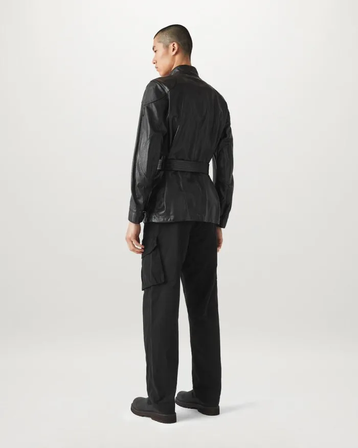 Leather Jackets Men Belstaff Trialmaster Panther Jacket Black