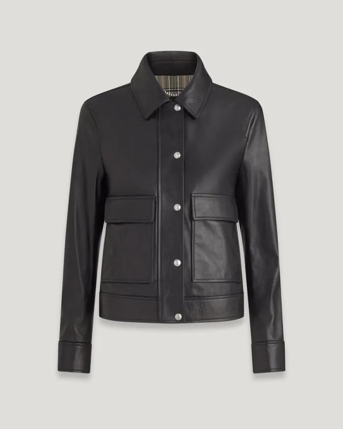 Leather Jackets Women Belstaff Briar Bomber Black