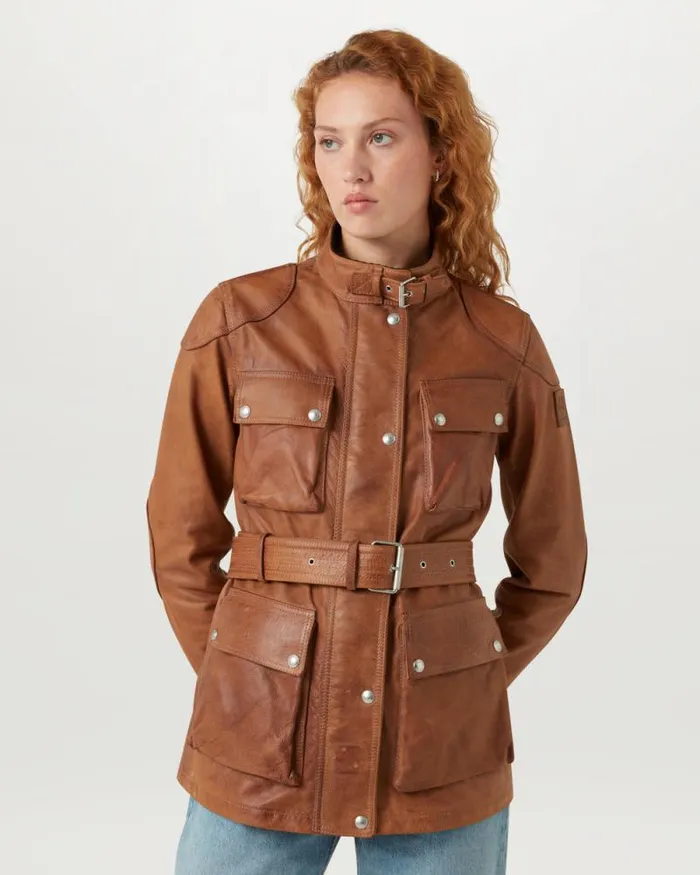 Leather Jackets Women Belstaff Legacy Trialmaster Panther Jacket Cork Leather Jackets Women Belstaff Legacy Trialmaster Panther Jacket Cork